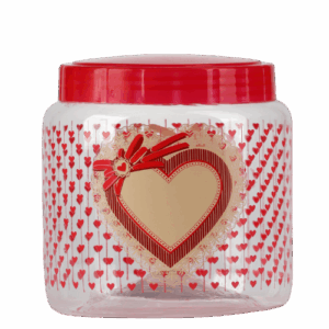 POTE DECORADO CORAÇAO 800 ML  – REF. 5025