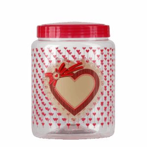 POTE DECORADO CORAÇAO 1,1 L  – REF. 5026