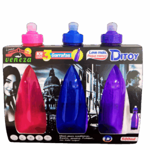 BOX VENEZA PREMIUM 500ML SQZ - 3 PCS  – REF. 6013